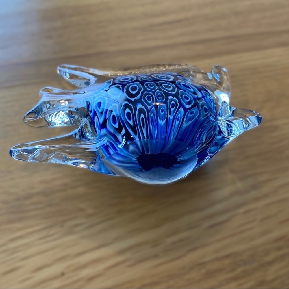 Vintage Blue Millefiori Murano-Style Art Glass Angel Fish
Figurine Paperweight - Picture 4 of 4